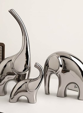 北欧简约现代家居摆设轻奢大象工艺礼品摆饰客厅酒柜电视柜装饰品