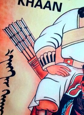 好货蒙古毡画成吉思汗骑马羊毛毡画蒙古工艺挂画蒙古包饭店餐厅装