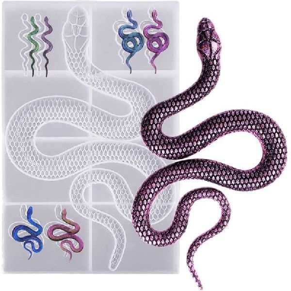 2 PCS Earring Silicone Mould Serpentine Resin Mould For DIY - 图1