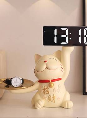 新款创意数字智能小闹钟客厅卧室书房桌面台式时钟电子钟钟表摆件