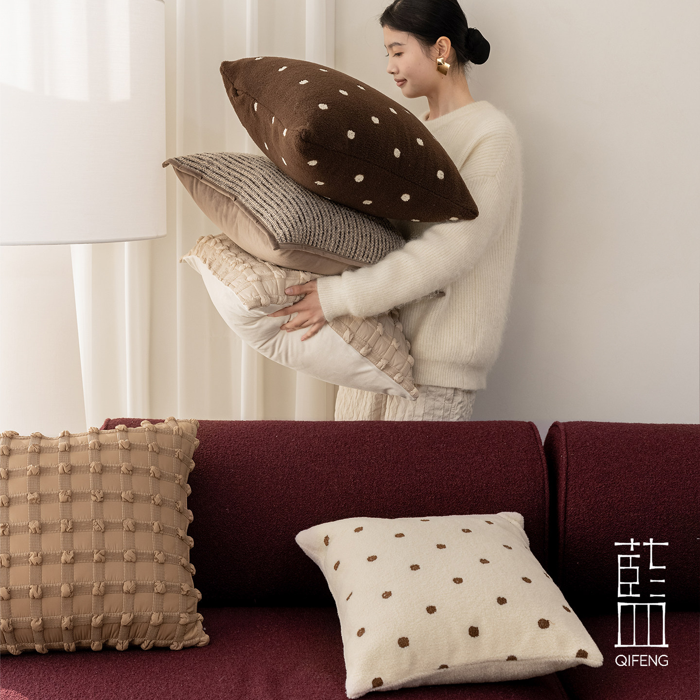 温柔治愈系抱枕合集 | 软糯肌理感 客厅沙发卧室氛围感秋冬靠垫,淘宝优惠券,粉丝福利购,淘宝优惠卷