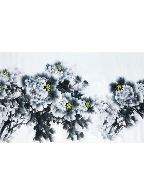 好货纯手绘国画牡丹花开富贵横幅字画装饰画花鸟沙发背景墙画心真