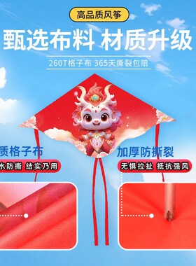 好货龙形风筝微风易飞儿童2025龙年新款大人专用卡通初学者潍坊小