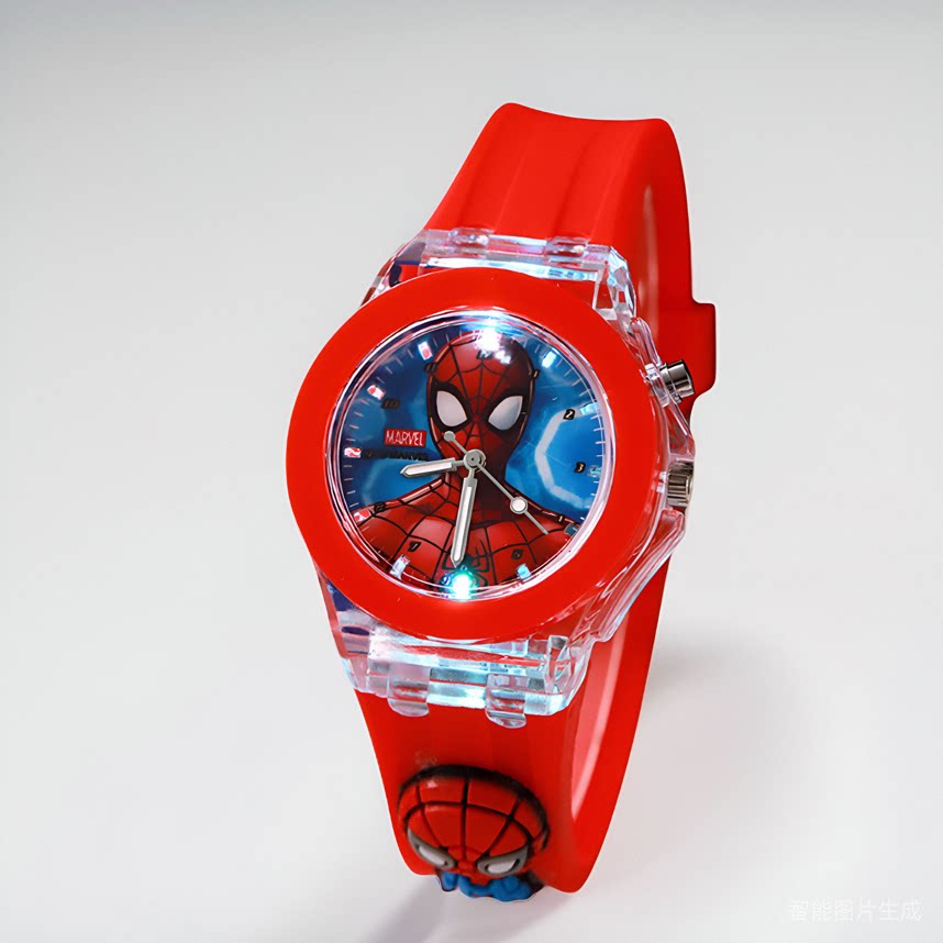 蛋仔派对手表发光玩具手表新款蜘蛛侠美国队长夜光防水儿童电子表