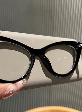 速发MoaTR0三角猫眼蝶男弹配架可簧近视眼睛镜框形潮