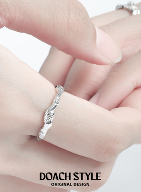 送礼物素圈戒指DOACH纯银高级感