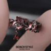 DOACH original niche design feather ring sterling silver