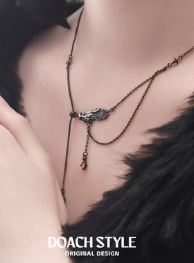 流星羽原创设计羽毛吊坠项链