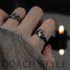 DOACH original black sun, moon and stars couple ring