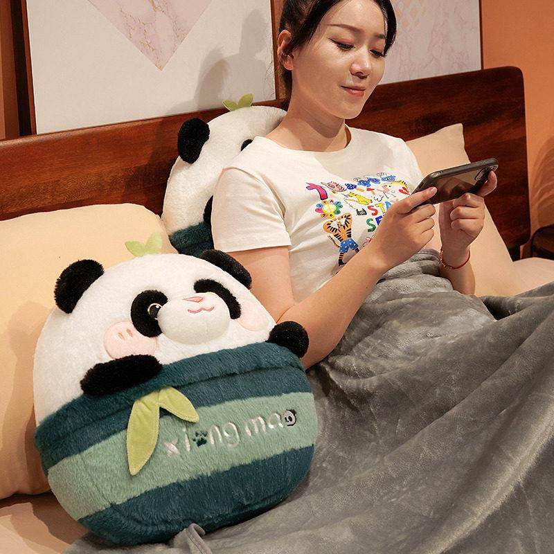 熊猫抱枕被子两用女生车载车内靠枕二合一毯子办公室午睡靠垫枕头,淘宝优惠券,粉丝福利购,淘宝优惠卷