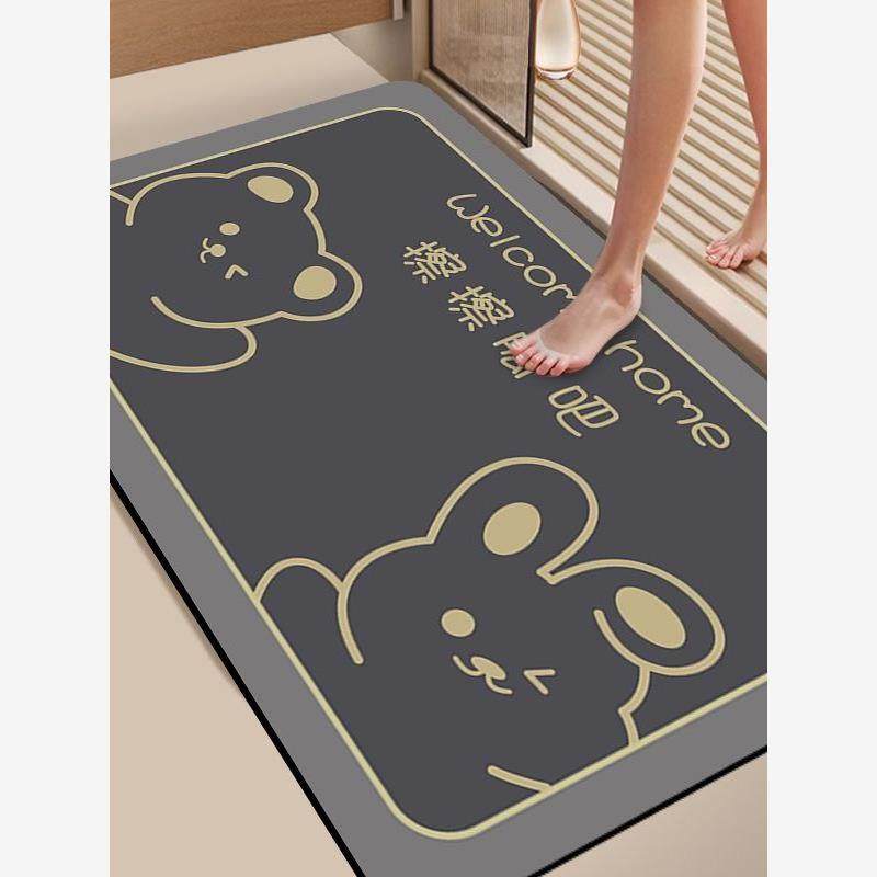 硅藻泥地垫浴室卫生间门口吸水垫防滑速干家用门口脚垫子卡通地毯,淘宝优惠券,粉丝福利购,淘宝优惠卷