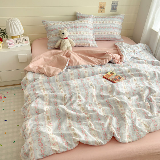 Double layer yarn soybean summer cool quilt children's thin quilt