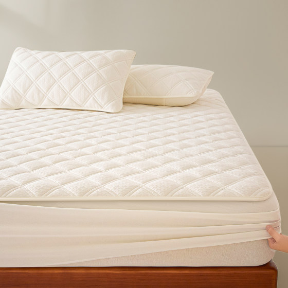 Red bean type A knitted cotton fitted sheet single piece