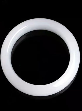 新疆如意和田玉 羊脂白玉宽镯 高品质新疆天然白玉手镯 女款送礼