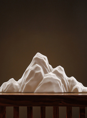 客厅假山石摆件新中式家居装饰品办公室酒柜玄关盆景山水创意摆设