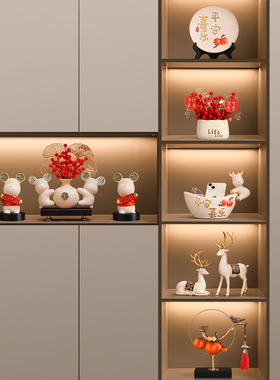 速发轻奢家装摆件客厅酒柜办品室大气招财居饰公新居乔迁布置礼品