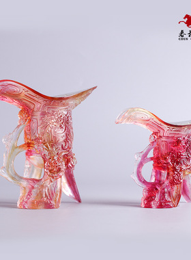 速发琉典酒樽复古杯摆件开业礼饰活动庆璃商务礼品装品品玄关禅意