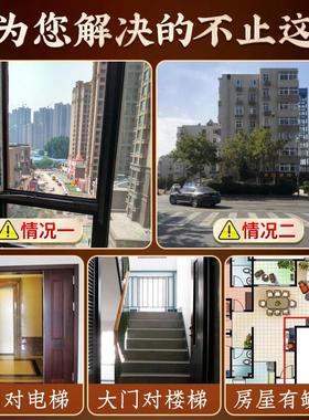 纯黄铜山海镇室内摆件麒麟山海镇八卦镜凸镜室外挂件凸面挂饰图牌