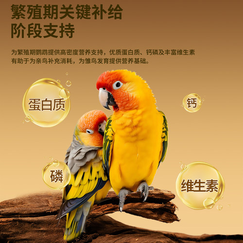 爱特尔鹦鹉粮食蛋小米零食鸟繁殖幼鸟断奶牡丹虎皮玄凤小太阳专用 - 图0