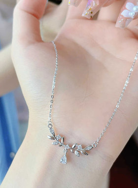 999纯银麦穗项链女款送闺蜜女友