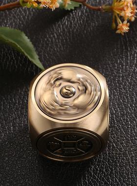 六面四神兽黄铜扭转乾坤进宝圆形解压魔方手把件铜工艺品手把玩件