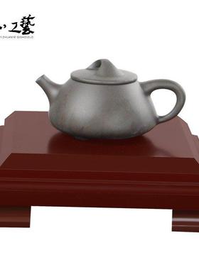 正方形工艺品木雕摆件木托花瓶陶瓷奇石玉石鱼缸底座 可定制