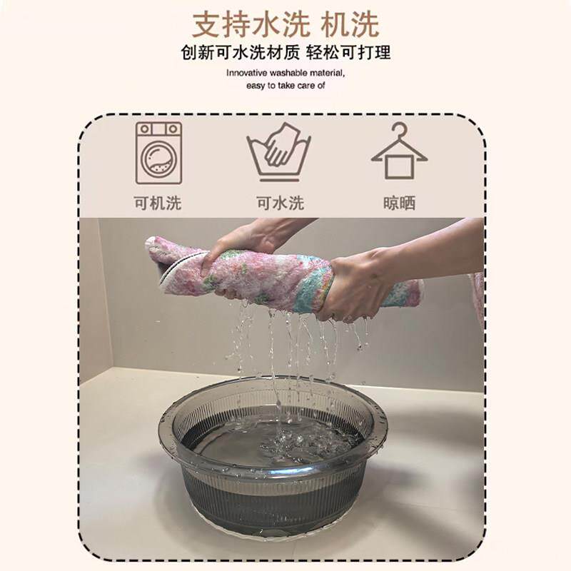 Children's bedside carpet, bedroom bedside blanket, household new floor mat, wipeable and washable, high-end light luxury room carpet mat