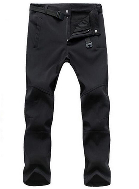Sretch Waterproof Pants Men Casual Winter Thick Warm Fleece