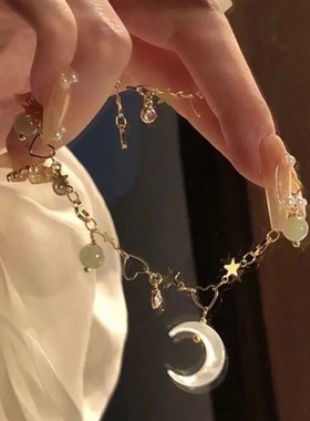 手镯古风仙气新中式铃兰花手链小众百搭简约轻奢闺蜜情侣复古学生