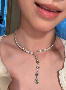 小众轻奢闪锆choker项圈女项链