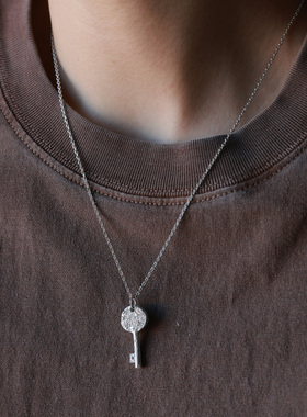 原创星钥纯银999钥匙吊坠项链