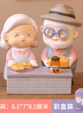 送新人创意小灯摆件卡通情侣订婚桌面结婚纪念日新婚礼物一对新娘