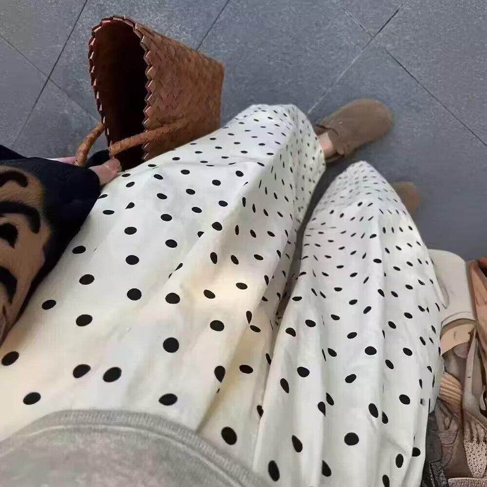 孕妇阔腿裤2025新款夏季薄款宽松波点小个子奶奶裤托腹九分哈伦裤,淘宝优惠券,粉丝福利购,淘宝优惠卷