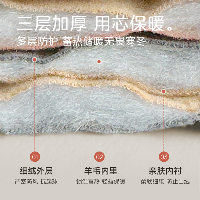 北极绒儿童保暖裤女校服神器男童棉裤加厚加绒羊毛裤学生打底秋裤