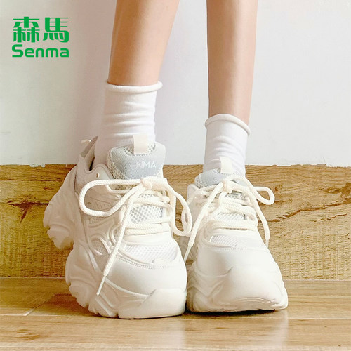 森马女鞋秋款2025新款超火老爹鞋女厚底增高爆款休闲运动鞋子女款 - 图3