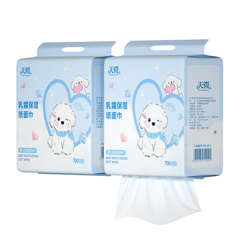 6大包乳霜纸婴儿宝宝保湿专用纸巾敏肌云柔巾实惠面巾纸三元三件 - 图3