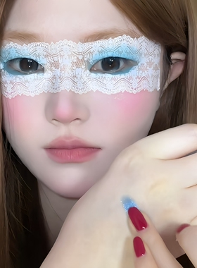白色蕾丝贴纸眼部小装饰纹身贴甜酷女生氛围感拍照出片彩妆小工具