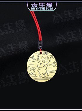 生肖兔吊坠十二生肖属相卯兔挂件