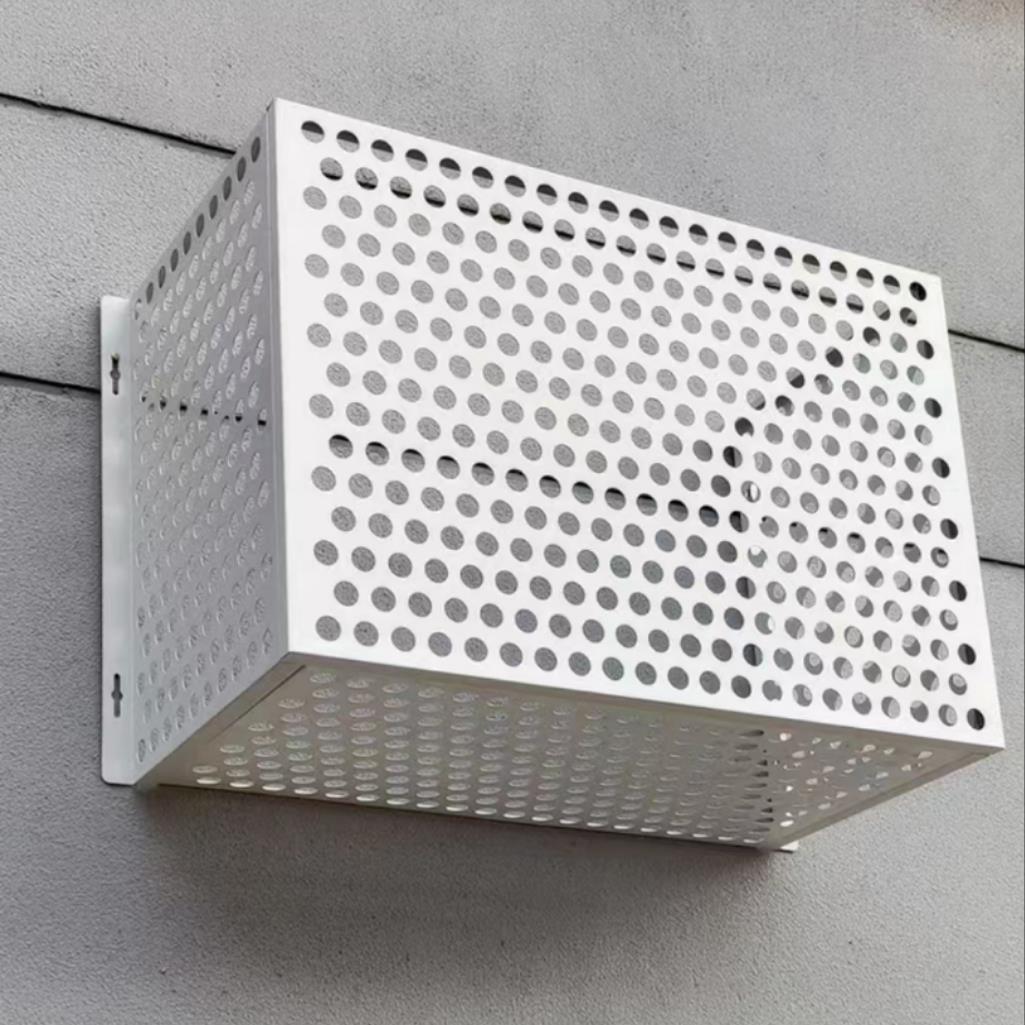 工厂定制铝合金百叶窗空调外机罩防雨防晒外机保护罩格栅护栏定做 - 图3