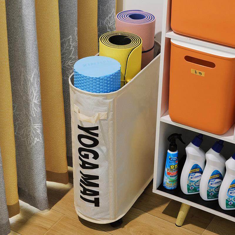 瑜珈垫收纳层架折叠脏衣篮可移动泡沫轴置物整理健身器材家用筐专,淘宝优惠券,粉丝福利购,淘宝优惠卷