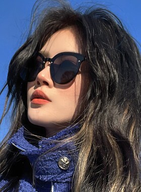 速发墨年夏大脸复古2022镜款新猫眼太显脸小韩版潮