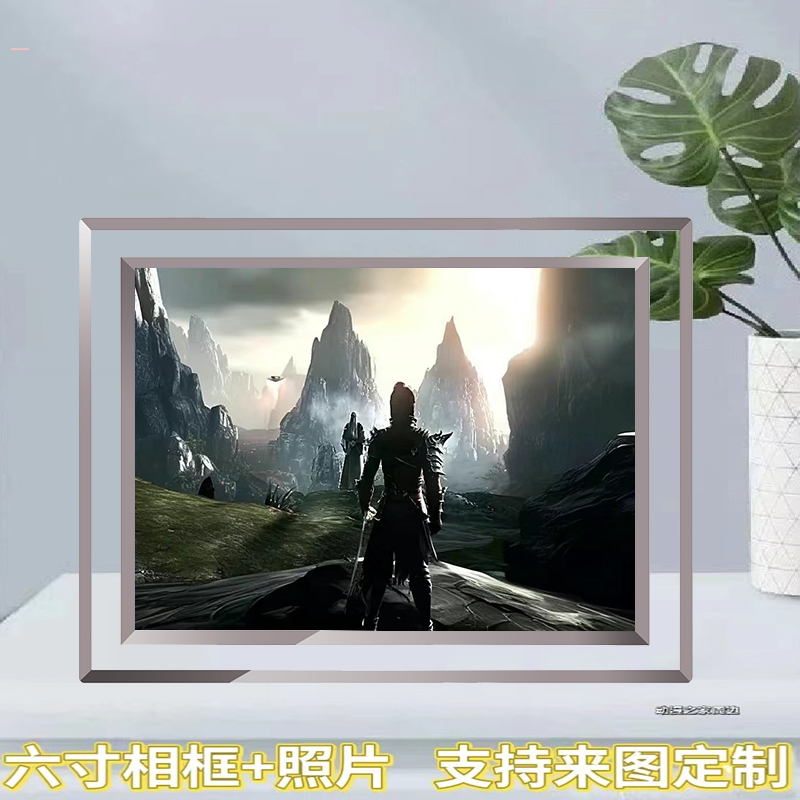 斗破苍穹萧炎周边药尘美杜莎六寸玻璃相框摆台件送朋友生日礼物品 - 图0