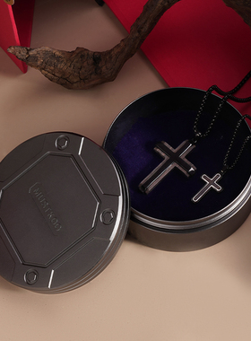 mustkoo/玛诗杜乌木十字项链情人节礼物送女友礼物送男友简约百搭