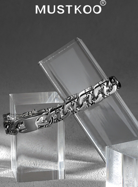 mustkoo/玛诗杜古巴手链男士韩版情侣机车嘻哈ins男生配饰礼物