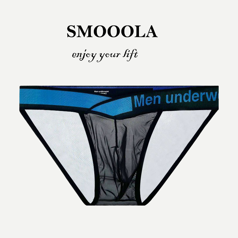 高开叉透气凸囊袋薄款男士三角内裤棉纶半透明单层舒适打,淘宝优惠券,粉丝福利购,淘宝优惠卷