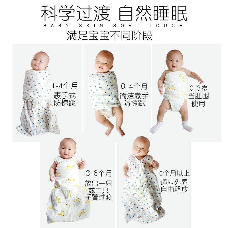 全棉婴儿防惊跳襁褓新生儿用品宝宝春秋四季款静音护翼式包裹睡袋,淘宝优惠券,粉丝福利购,淘宝优惠卷