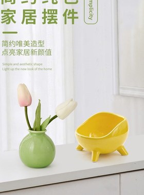 放钥匙扣摆件门口神器入户进门口挂钥匙置物架收纳托盘创意装饰品