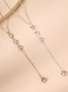 。Fashion Clavicle Chain Spring Ladies Necklace Diamond Pend