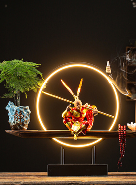 齐天大圣摆件中式办公室会所别墅客厅玄关禅意装饰孙悟空斗战胜佛