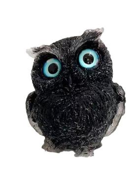 跨境爆品可爱猫头鹰水晶碎石家居摆件手工艺品装饰礼物家居摆件